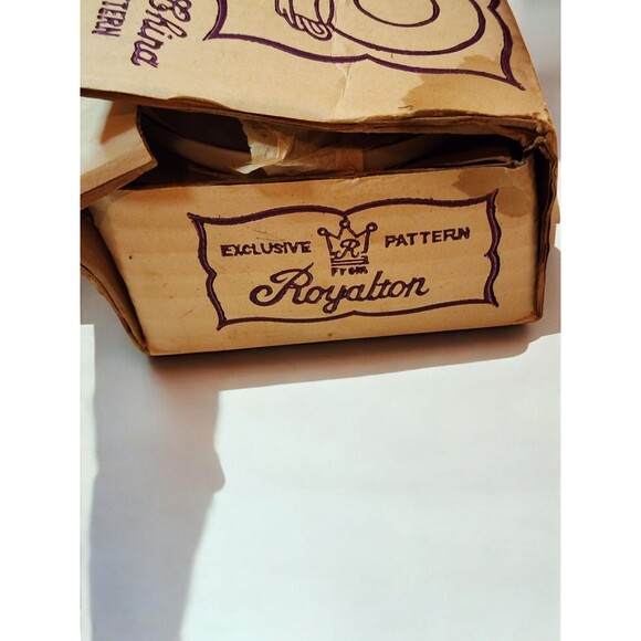 Vintage Royalton China Co. Japan 4pc Coaster / Ashtray Set – Island Gold Pattern - Picture 8 of 9